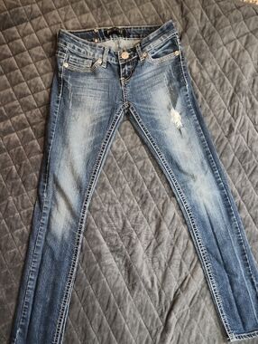 Premiere Denim by rue21 Light Blue Distressed Skinny Jeans